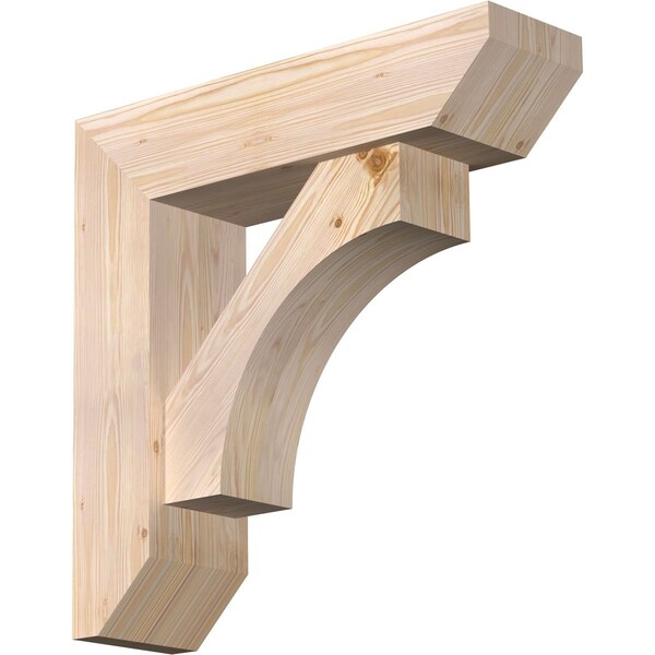 Ekena Millwork Westlake Slat Smooth Bracket w/ Offset Brace, Douglas Fir, 7 1/2"W x 28"D x 28"H BKT0806X28X28WTL06SDF - main